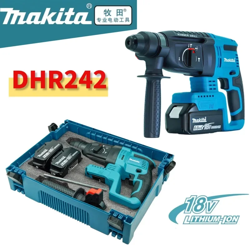 100% Makita 18V Li-Ion Akku, Makita DHR242 18V Kabelloser Bohrhammer 3-Modus Bürstenlos Hochleistungs-Professionell