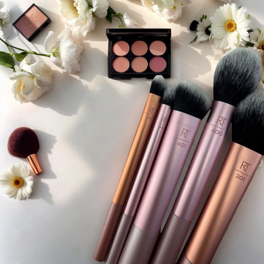 Real Techniques pinceaux de maquillage ensemble d'outils poudre cosmétique ombre à paupières fond de teint Blush mélange beauté maquillage brosse