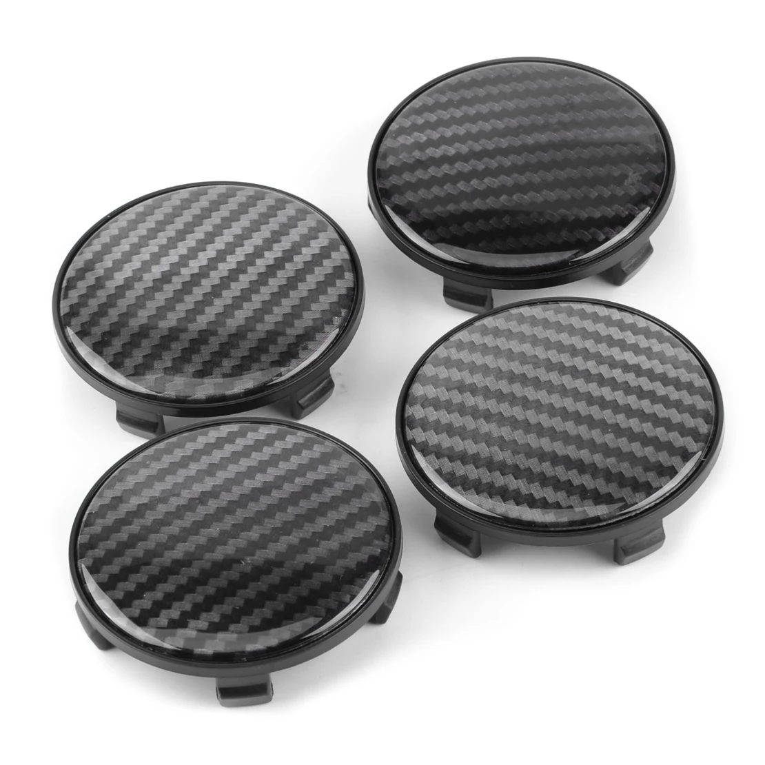 4pcs 68mm 67mm Diameter Car SUV Wheel Center Hub Caps Cover Carbon Fiber Pattern Styling