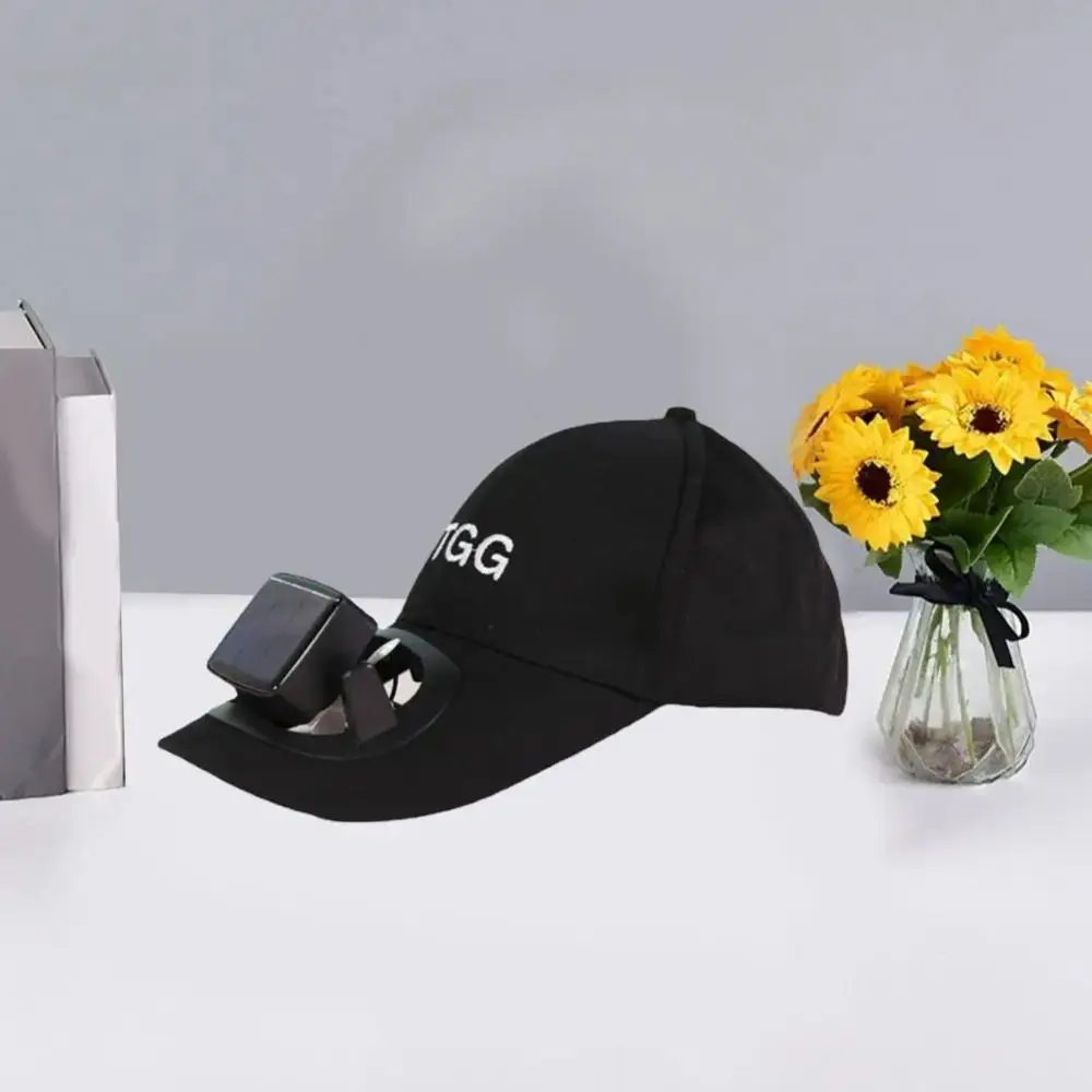 New USB Charging Fan Sunhat with Cooling Fan Strong Wind Fan Baseball Hat Long Brim Solar Charging Sun Protection Cap Outdoor