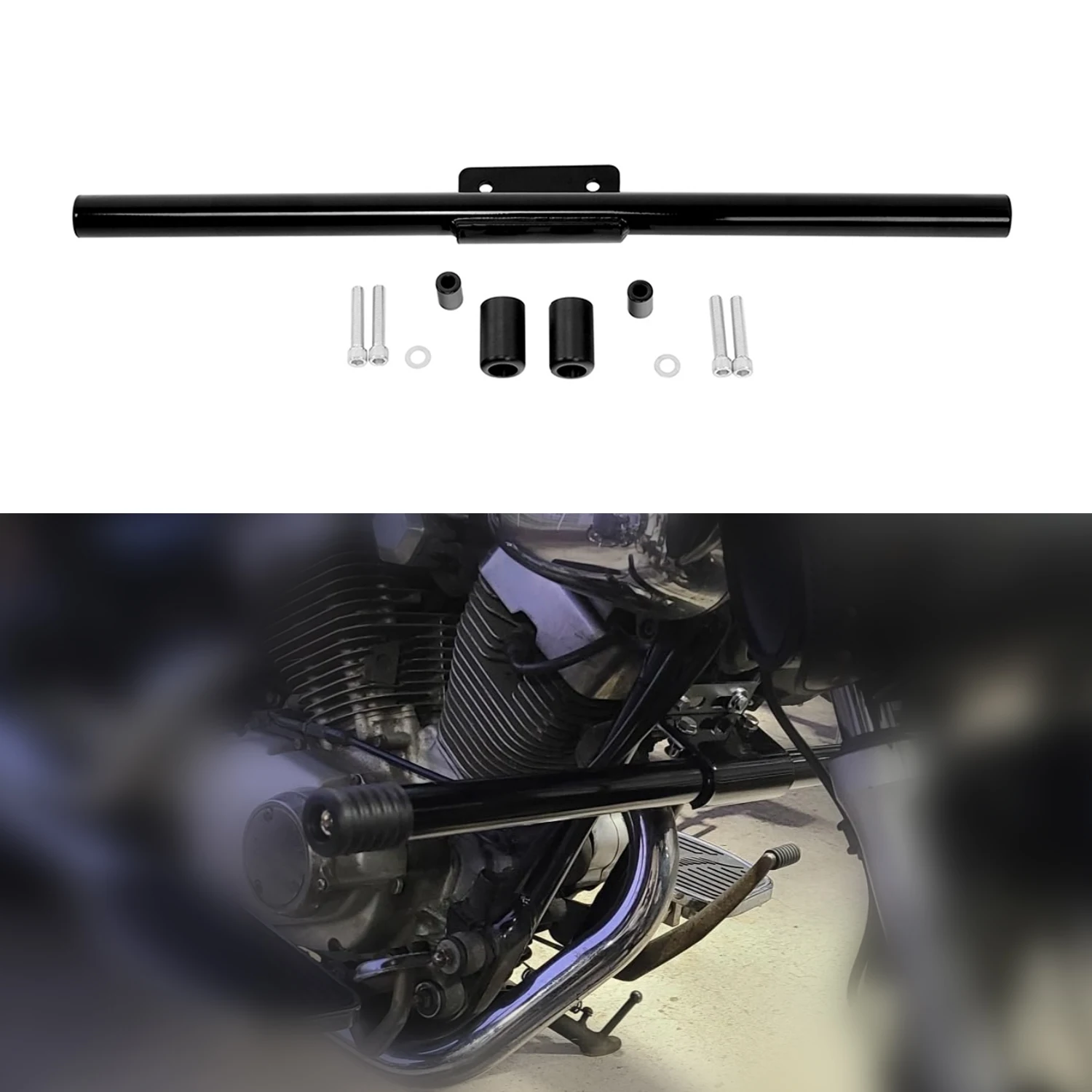 Moto Highway Peg Crash Bar Protezione motore anteriore nera per Harley Softail Low Rider S FXLRS Low Rider ST FXLRST 2022-2023