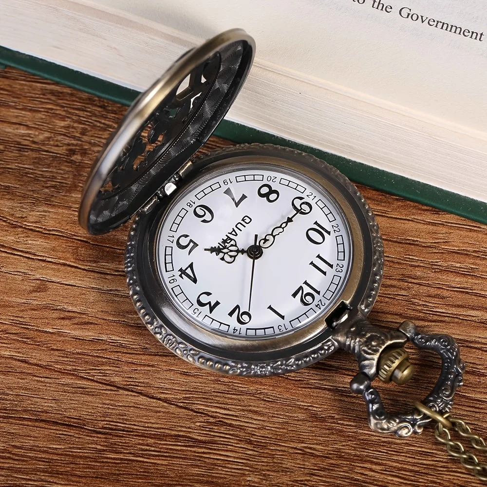 أبي-خمر ساعة جيب الكوارتز مع قلادة الإبداعية ، هدية الأب ، هدية أبي ، الأزياء الإبداعية #3