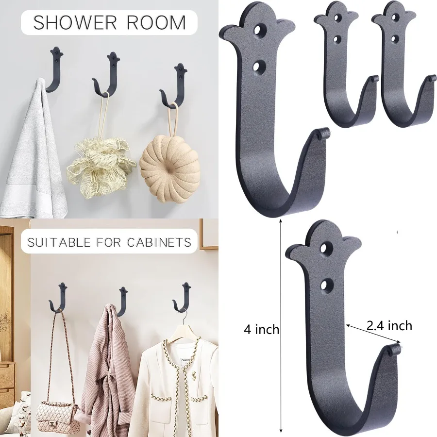 

Сверхмощные металлические настенные крючки в деревенском стиле для домашнего декора: идеально подходят для подвешивания полотенец, ключей, пальто, шарфов, сумок и рюкзаков. Прочный декор.