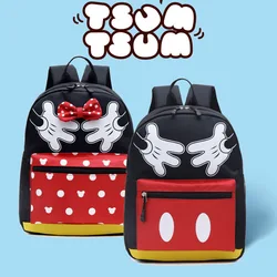 Bolsos de dos hombros con dibujos animados para niños de 3 a 6 años, mochilas escolares pequeñas de Mickey y Minnie, mochilas de moda a juego de colores para niñas y niños