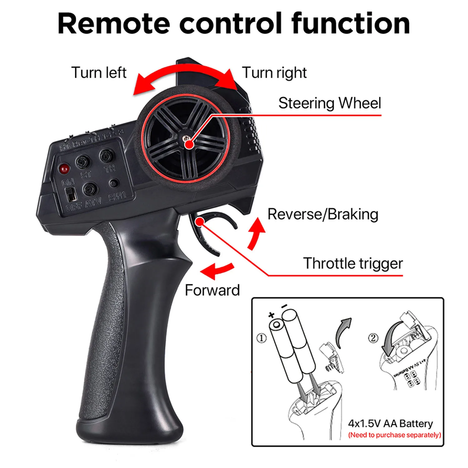 

1/18 4DW Remote Control Rock Crawler RC All Terrain UTV Off Road Car Pipe Rack Vehicle 15KM/H Speed Model Toy for Kids Adults