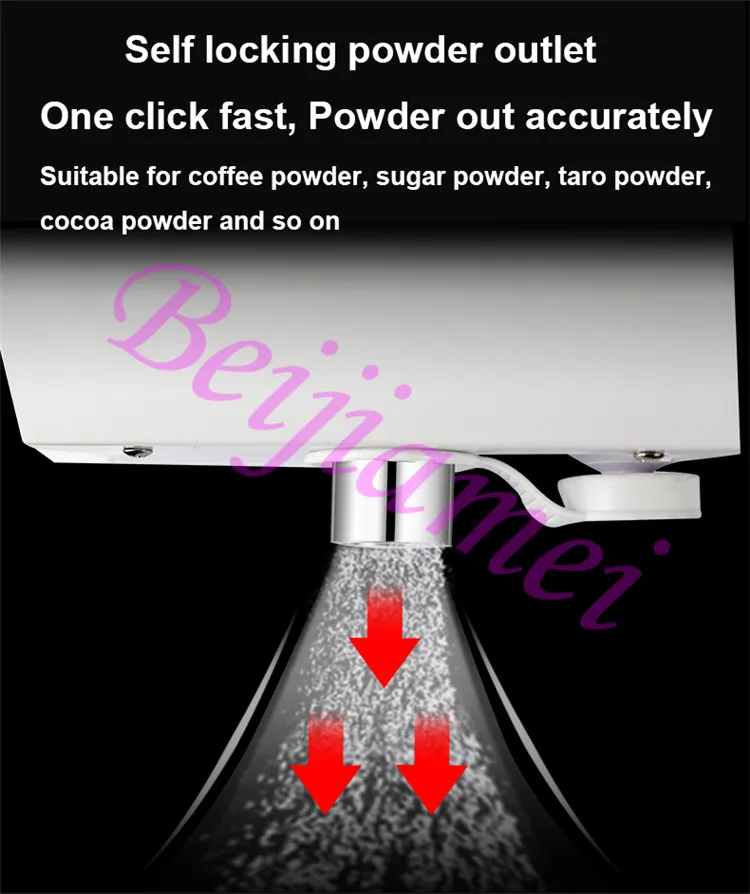 3.5L + 3.5L อัตโนมัติผงผลไม้เชิงปริมาณเครื่องเชิงพาณิชย์น้ําตาลนมผง Bubble นมชาอุปกรณ์