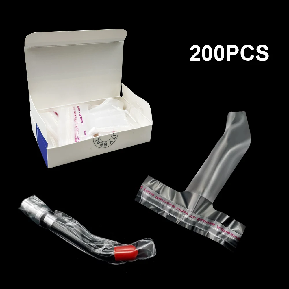 200 teil/schachtel Dental Aushärtung Licht Guide Ärmeln Einweg Schutz Film Mantel Hülse Abdeckung Dental Verbrauchsmaterial Zahnmedizin Material