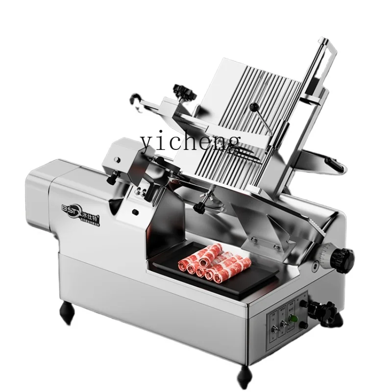 

Tqh Mutton Meat Slicer Commercial Electric Automatic Beef Roll Frozen Meat Semi-automatic Slicer