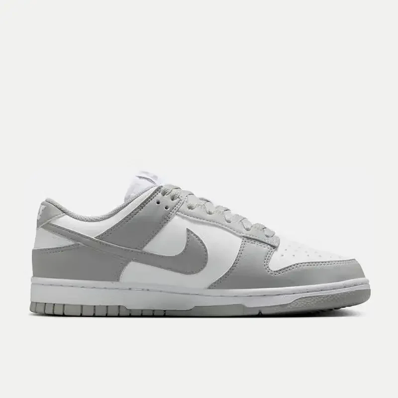 حذاء Nike Dunk Low Next Nature مريح ومتعدد الاستخدامات ومنخفض الارتفاع للرجال والنساء باللون الرمادي والأبيض