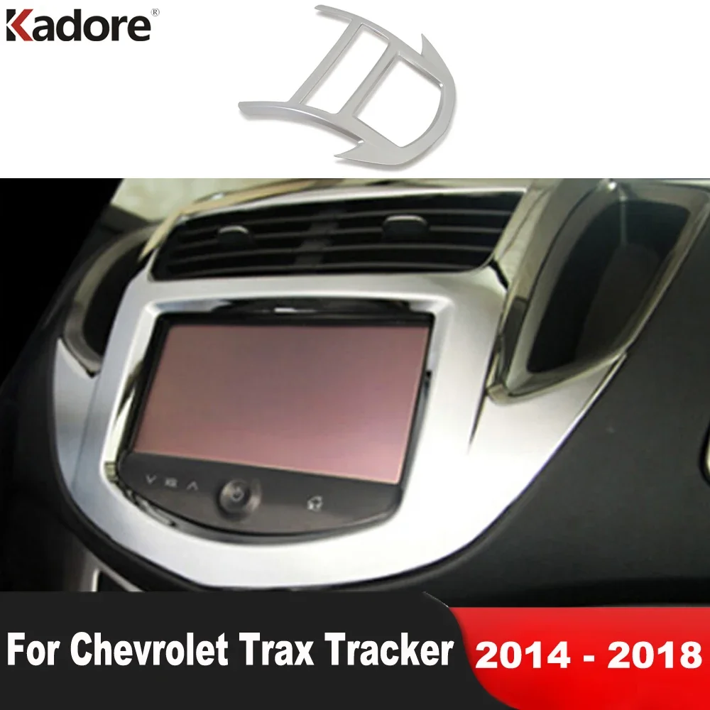 

Автомобильная центральная навигационная GPS-панель, накладка для Chevrolet Chevy Trax Tracker 2014, 2015, 2016, 2017, 2018, матовые аксессуары для интерьера