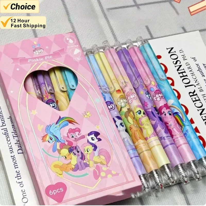 Anime Kawaii Cute My Little Pony Neutral Pen Signature Pen Carbon Pen Stationery Student 0.5Mm Black Cartoon Birthday Girls Gift