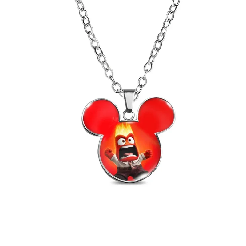 Inside Out Animated Movie Peripheral Mickey Necklace Happy Vintage Time Jewel Pendant Clavicle Chain