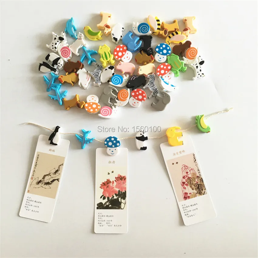 10pcs Mini Plastic Novelty Cartoon Gift Clip/ Cute Animal Photo Clip for Wedding/Party Decoration/ Cat Lion Paper Clip Kids Gift