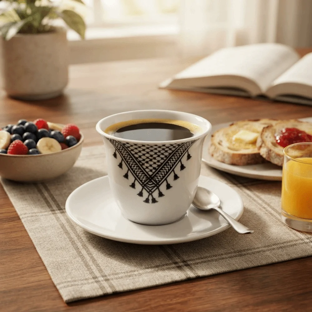 6 Piece Household Ceramic Turkish Coffee Cup 70 ML Middle Eastern Style Espresso Cup Mini Vintage Tea Cup Office - view 5