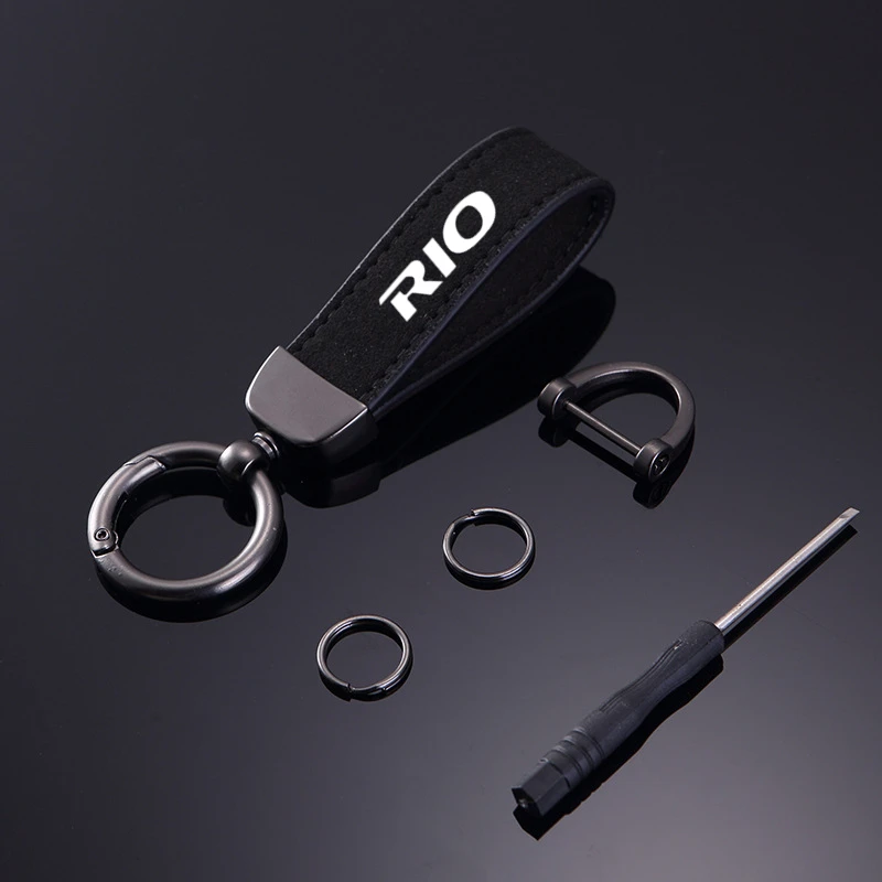

Fashion Solid Color Flip Fur Keychain Lanyard Business Gift Key Chain For KIA RIO 2 3 4 5 Xline x line Car Accessories