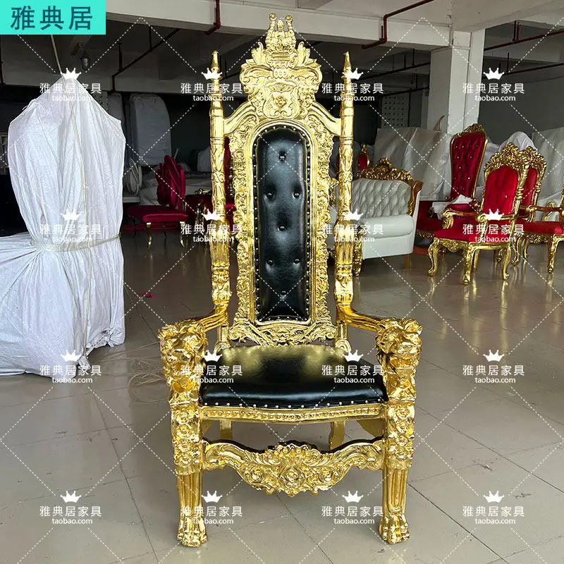 Media live European style high back chair, king seat, , single sofa , king  tiger head decorative chair