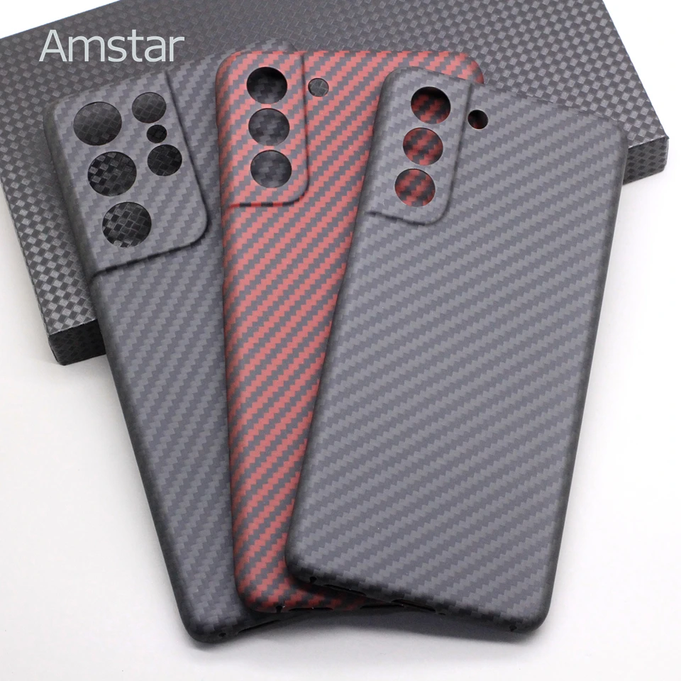 

Amstar Real Pure Carbon Fiber Protective Case for Samsung Galaxy S21 / S21 Plus / S21Ultra Ultra-thin Carbon Fiber Case Cover