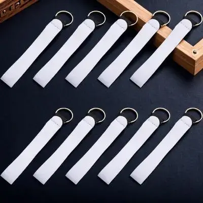 

10Pcs Elegant Stylish Hand Wrist Lanyard Keychain DIY Customizable Sublimation Blank Wristlet Heat Transfer Blank Key Chain