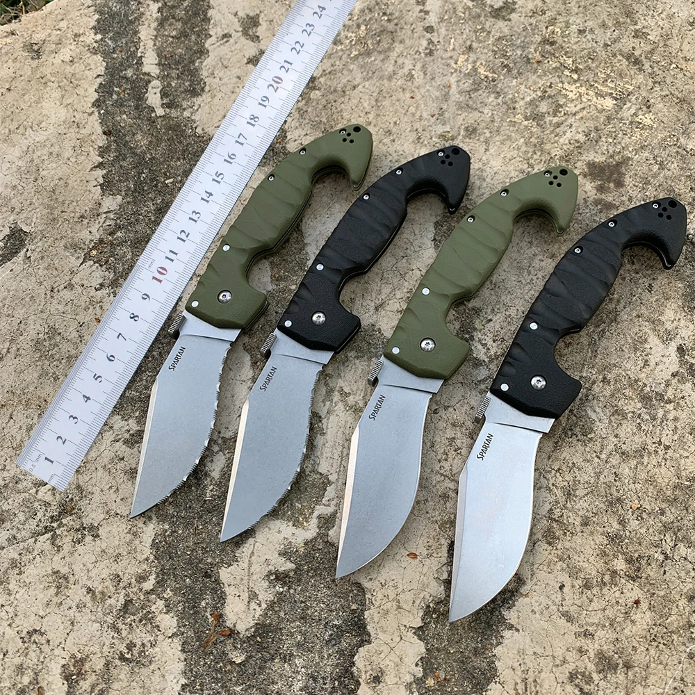 New Cold Spartan Folding Knife AUS10A Steel Outdoor Military Hunting Survival Pocket Knife for Men Jungle Combat Knives