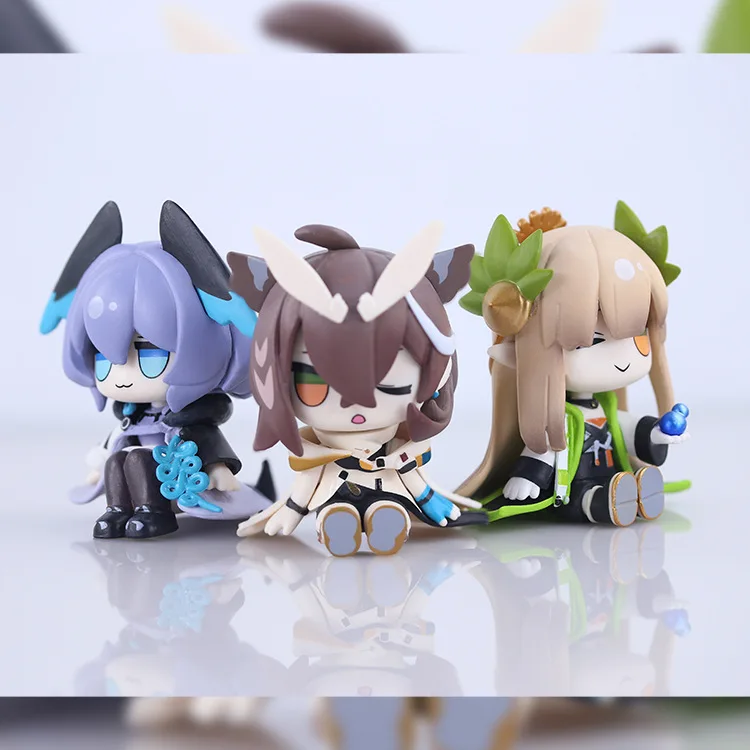 Arknights 7.5cm Ho'olheyak Q Version Figure Silence the Paradigmatic MUELSYSE Model Toys Anime Game Periphery Kawaii Doll Gifts