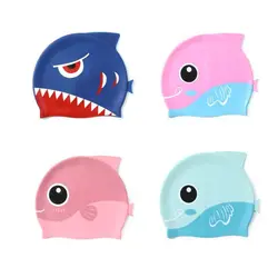 Whale Shark Pattern Protect Ears For Long Hair Cartoon Pattern Dinosaur Swimming Hat Swimming Cap Elastic Hat Swim Pool Hat