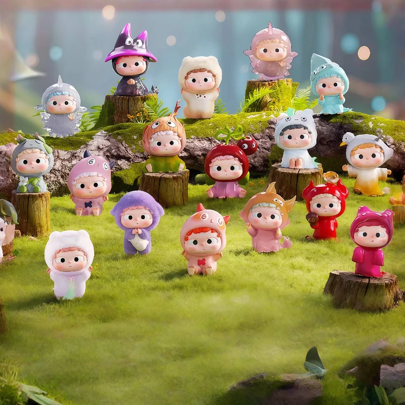 

Аутентичная черная толстовка с капюшоном Play Oh Baby Adventure, милая серия Grain, слепая сумка, модный игровой мини-орнамент, кукла ручной работы, подарок для женщин