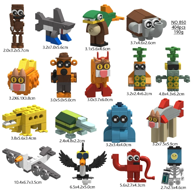 

2025 New New Series Tung Tung Sahur Brainrot Animals Building Blocks Tralalelo Tralala SharkBricks Toy Gifts Creative Toys