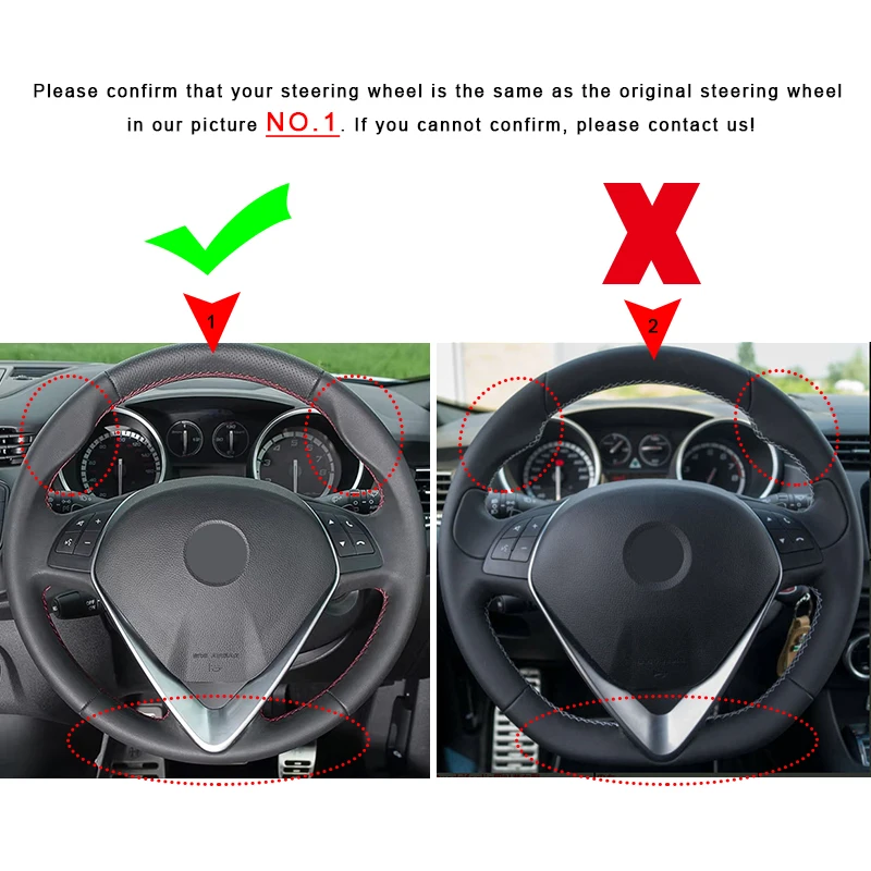 Custom Microfiber Leather Car Steering Wheel Cover for Alfa Romeo Giulietta 2014 2015-2020 2021 MiTo 2016 2017 2018-2019 Styling