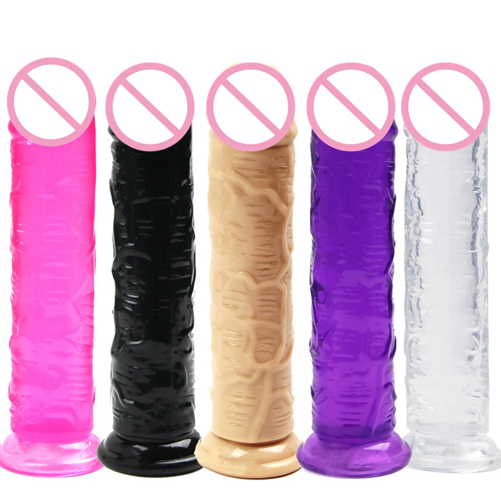 Dildo Adult Toys Erotic Soft Jelly Strong Suction Cup Dildo Anal Butt Plug Realistic Penis G-spot Orgasm Sex Toys For Woman Men