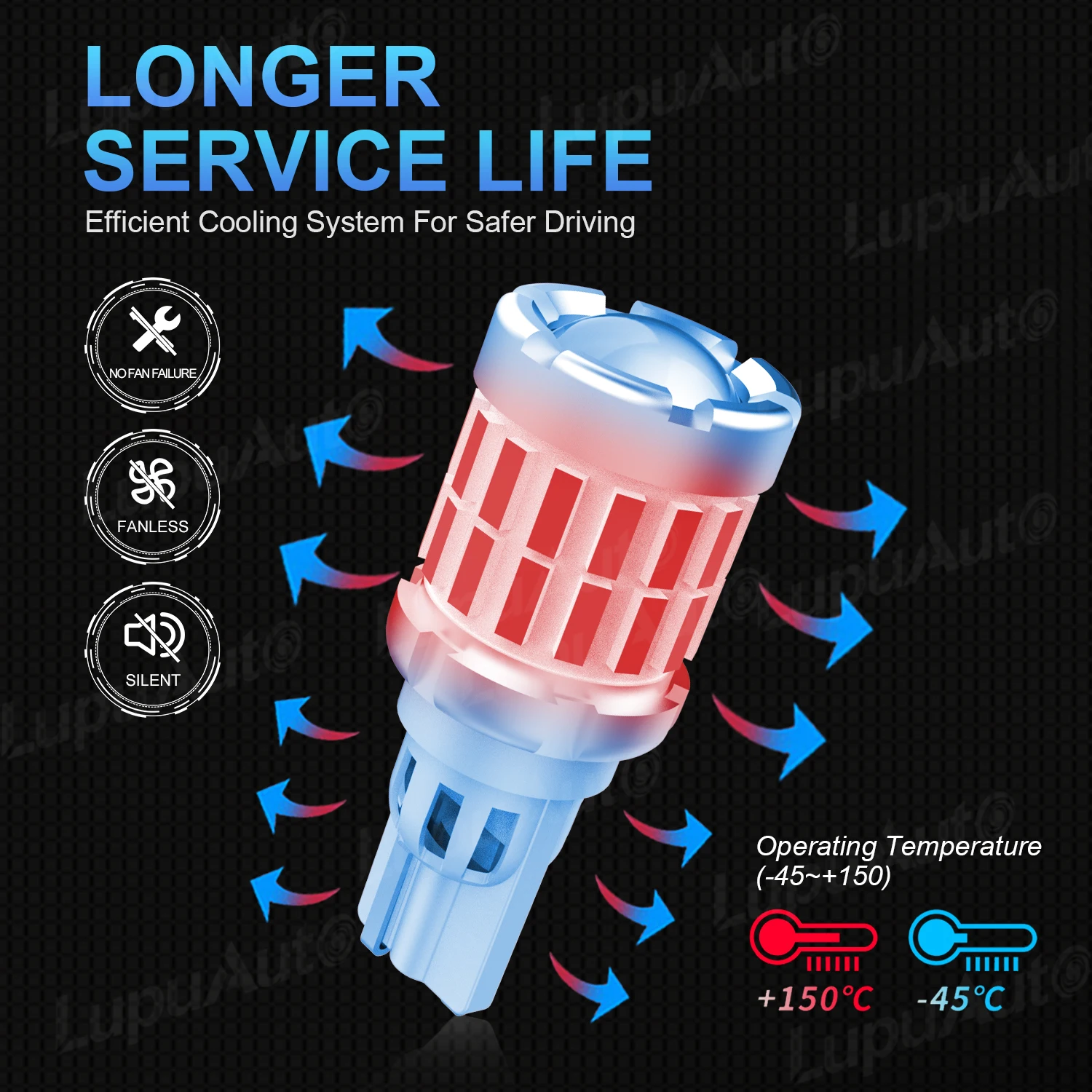 NLpearl 2PCS W16W T15 LED Bulb Canbus Error Free Backup Reverse Led 912 921 Bulb 12V Reverse Light Auto Lamp 6000K White