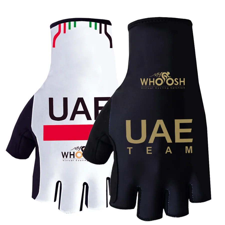 2024 UAE Team Cycling Gloves Half Finger Men Women Ropa Road Bike Gloves Running Fitness Gym Riding Bicycle Gloves