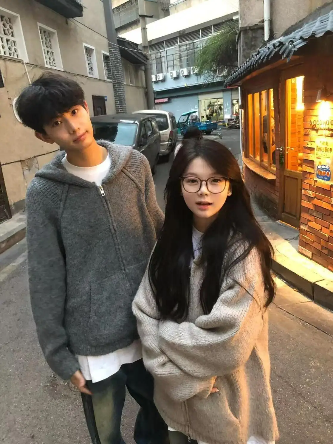

American Retro Lazy Sle Hoodie Knitted Sweater Men's Autumn Winter Cleanfit Versatile Couple Open Cardigan Coat