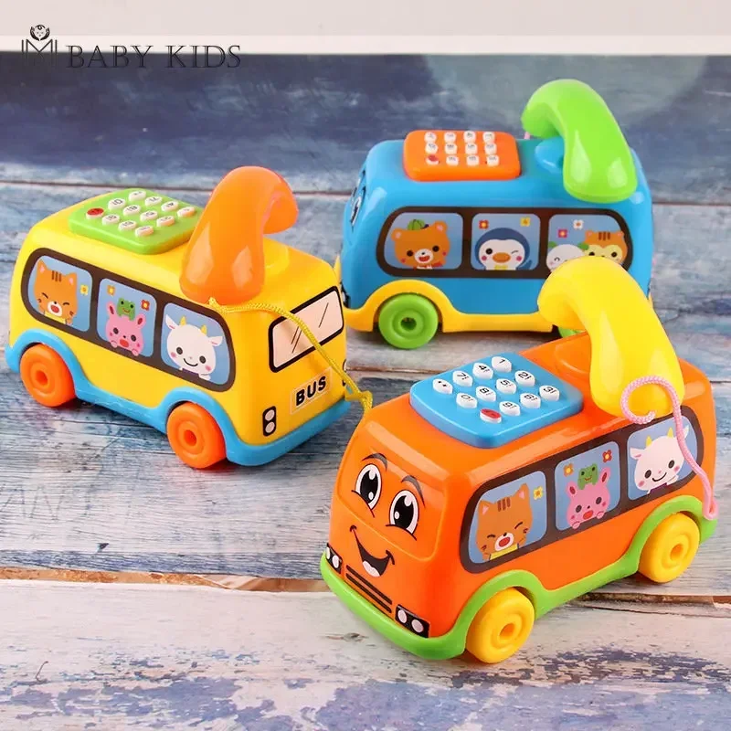 

Baby Toys Music Cartoon Bus Phone Educational Developmental Kids Toy Gift Children Early Learning Exercise Baby Kids Game