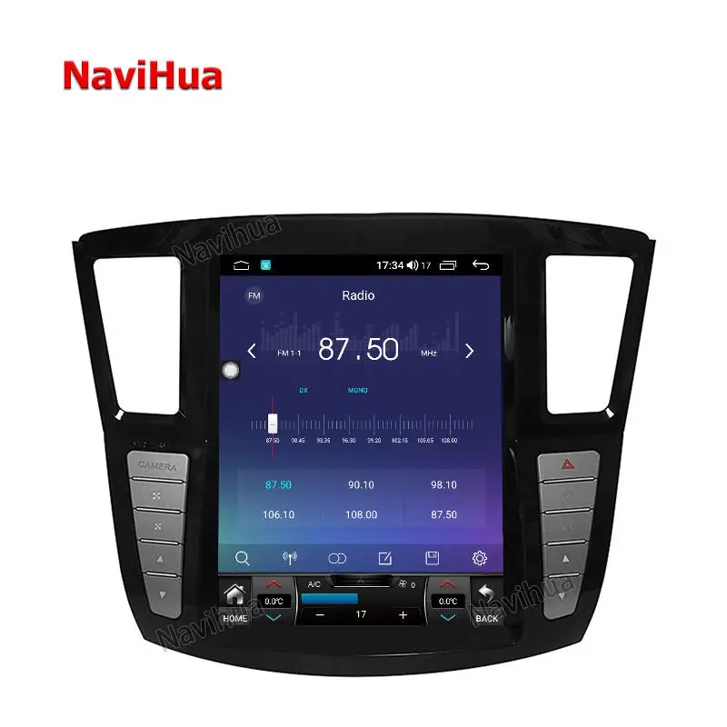 

Navihua for Tesla Style Infiniti QX60 2014-2020 Vertical Screen Android Car DVD Player 12.1 Inch GPS Navigation Auto Radio