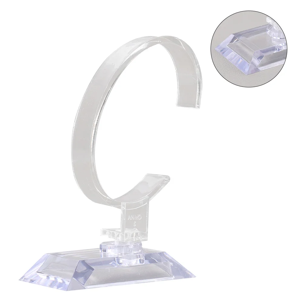 

6pcs Acrylic Watch Display Stand Holder For Bracelets Bangle Storage Rack Desktop Decor Jewelry Organizer Durable Clear Rack