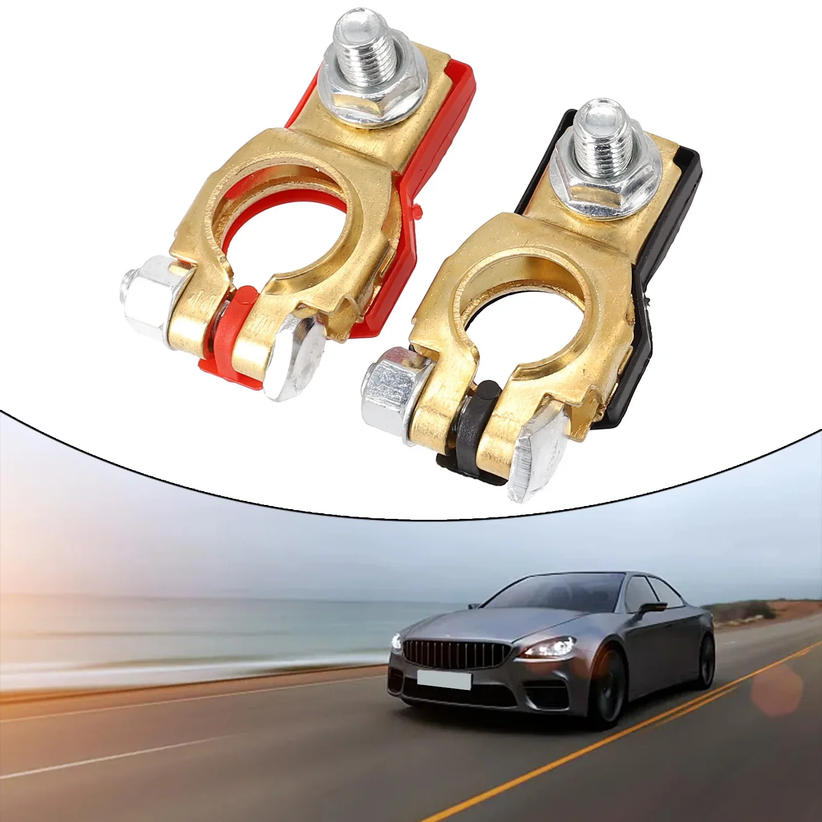 Accessories Battery Terminal High Reliability Motorcycle Positive + Negative Stable Characteristics 2Pcs/Set Clamp Clip