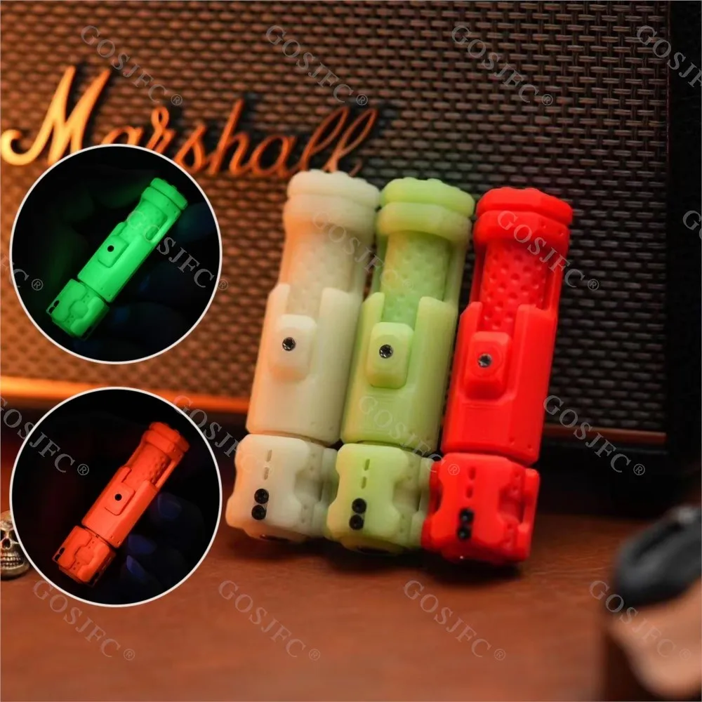 MUYI mosquetero luminoso verde rojo Fidget Slider juguetes luminosos juguetes para aliviar el estrés Fidget juguetes para adultos Push Slider