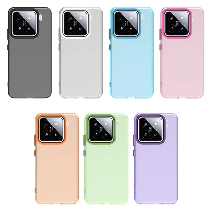 For Xiaomi 15 Case Cover Xiaomi Mi 15 Capas Shockproof Bumper Transparent Colour Frosted Matte Clear Fundas Xiaomi 15 Xiaomi15