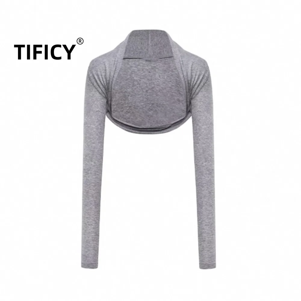

Женская куртка-футболка High Street из тенсельной шерсти, облегающий комплект с вязаными рукавами, маленький кардиган с шалью