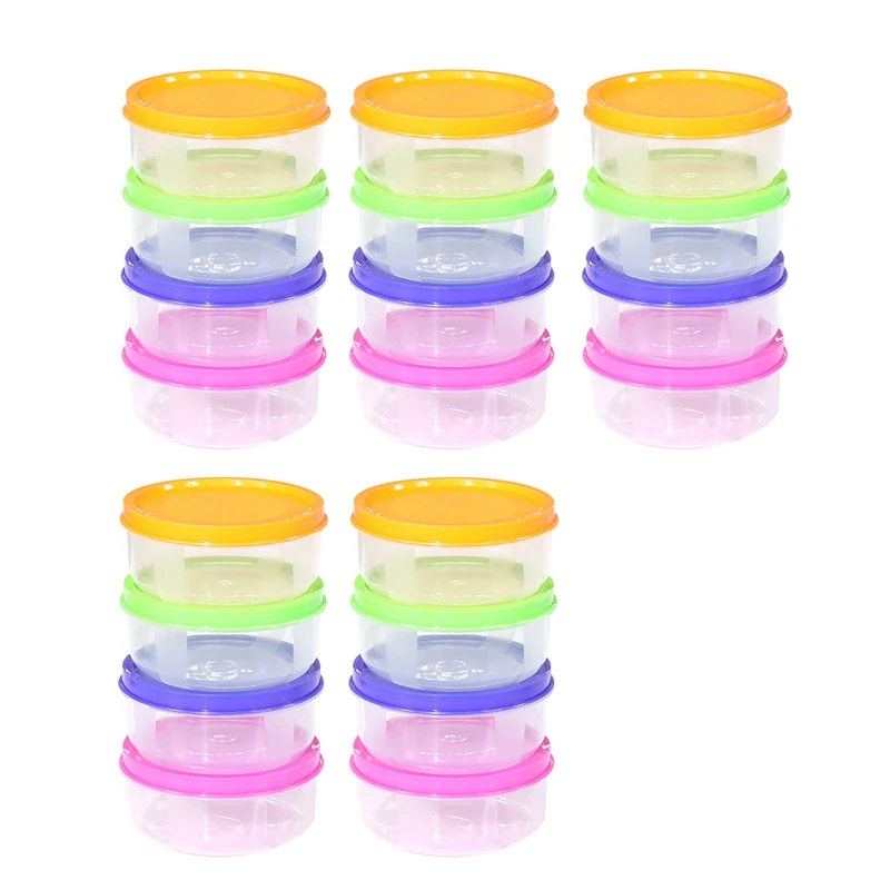 20Pcs Food Storage Cup Breast Milk Preservation Leakproof Supplement Bowl Snack Sorting Box Children Dustproof Drop Seal