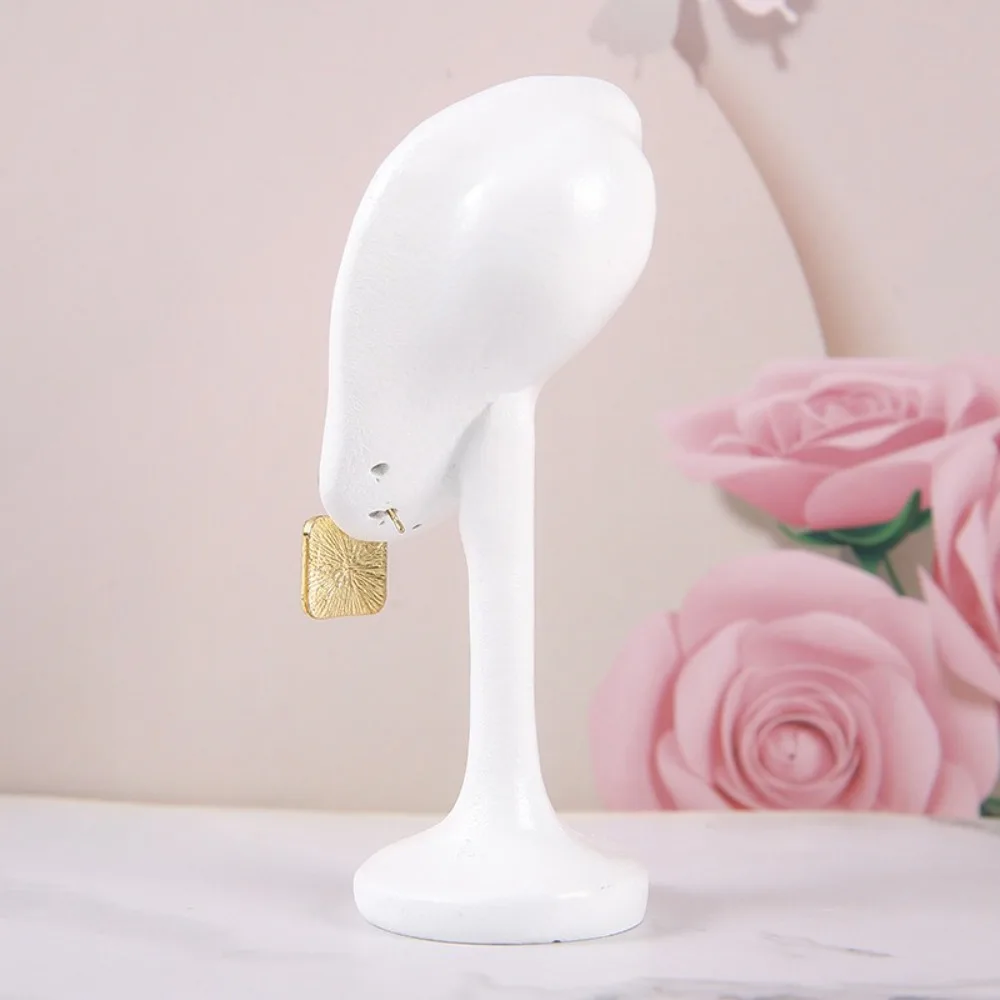 الراتنج القرط عرض موقف الأذن على شكل الأذن ترصيع الأذن الصغيرة حامل مُنظِم رف أسود أبيض المحمولة القرط تخزين الرف