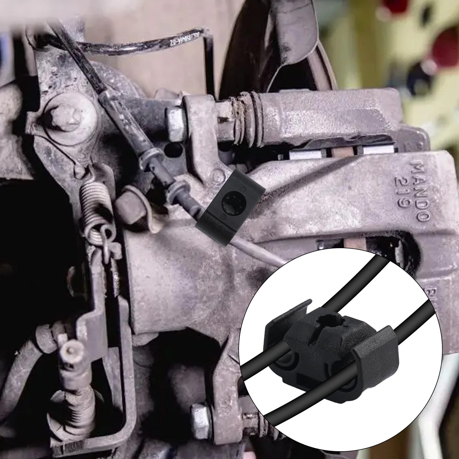 10/20Pcs Double Brake Line Clips Clamps Set Plastic Brake Cable Clips For 5mm 3/16 Inch Brake Pipe Brake Line Holder