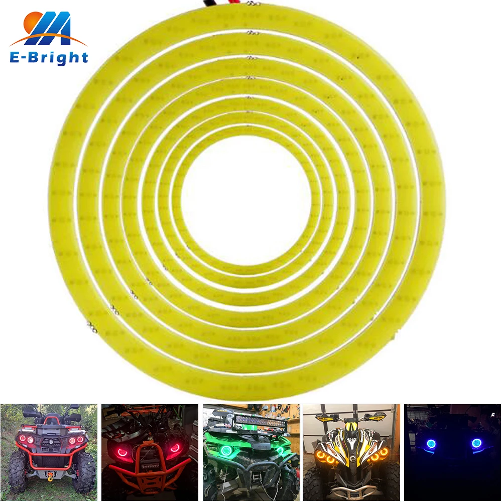 1 Para LED Halo Rings Angel Eyes do reflektorów samochodowych, światła COB 12V DC, LED światła przeciwmgielne, światła do jazdy dziennej, oświetlenie wnętrza