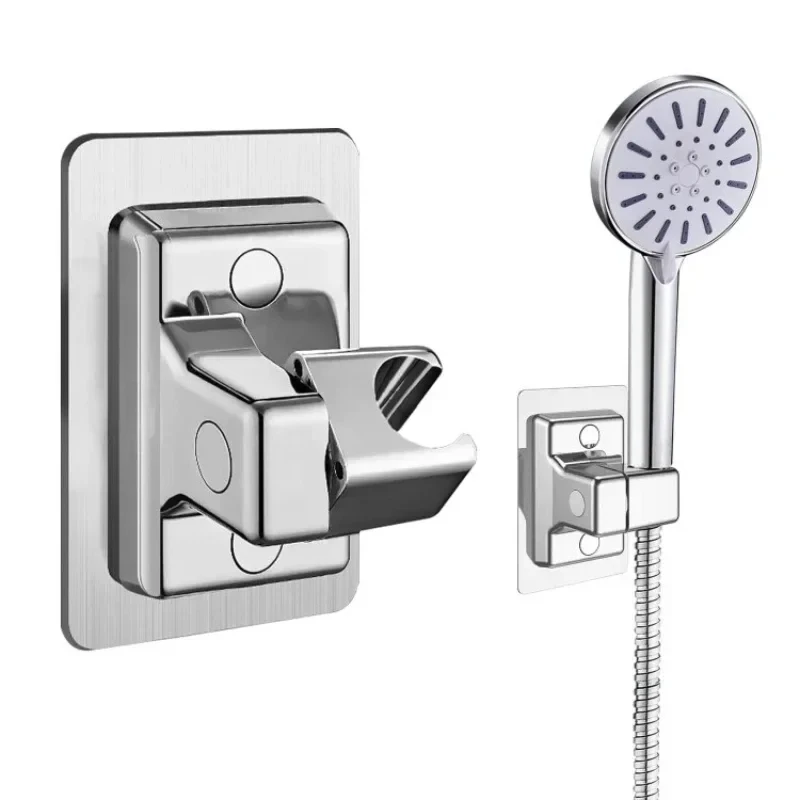 Suporte para Chuveiro de Parede Ajustável, Suporte Autoadesivo para Chuveiro, Acessórios Portáteis