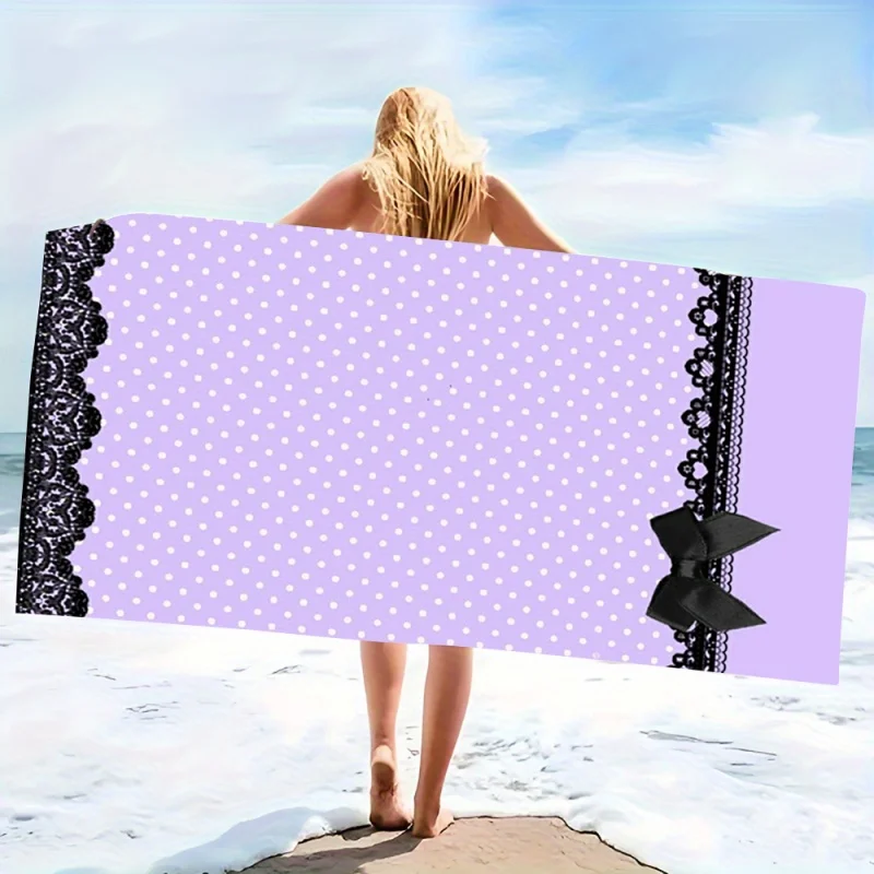 Daisy Print Summer Beach Towel Super Absorbent Quick Dry Microfiber Bath Blanket Cute Floral Art for Picnic & Seaside Relaxation