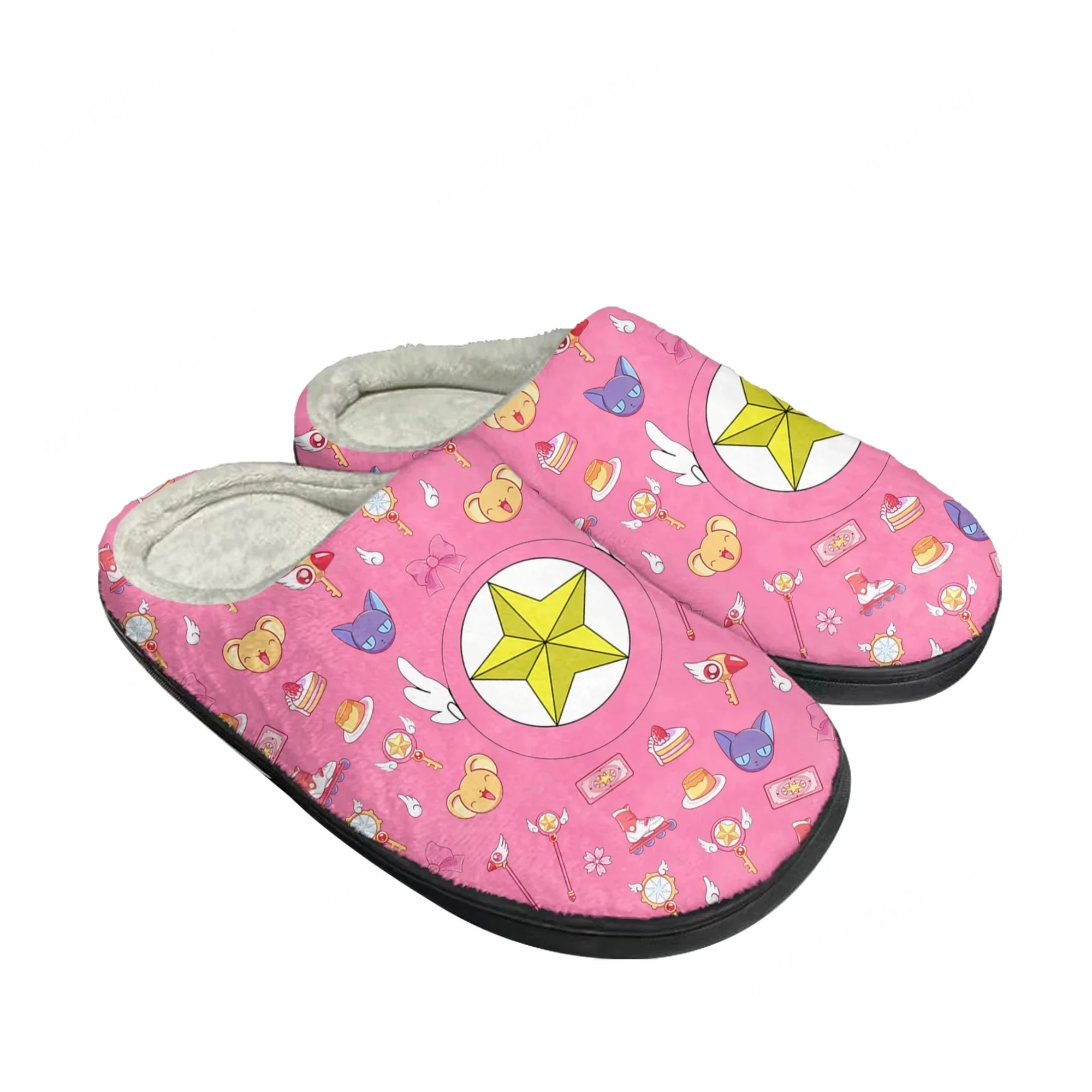 

Cardcaptor Sakura Home Cotton Slippers Mens Womens Plush Bedroom Casual Keep Warm Shoes Anime Custom Thermal Indoor Slipper