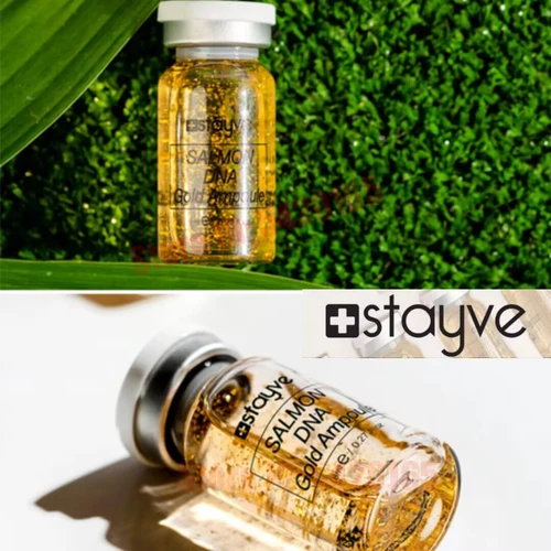 Stayve-Kit de suero potenciador de ampolla dorada de salmón, 8ml, reparación facial, aclara la melanina, blanqueamiento, cuidado hidratante de la piel