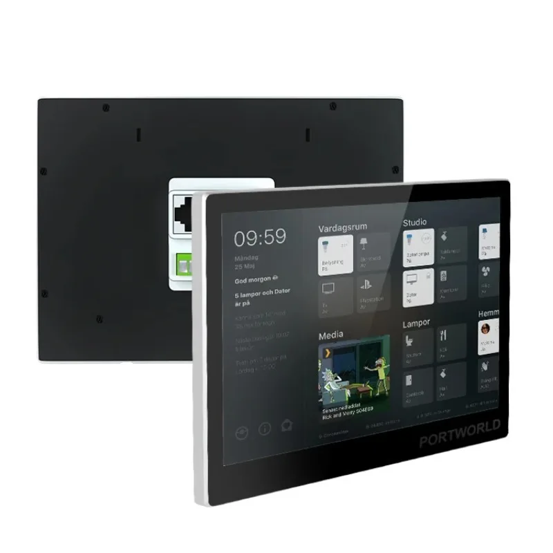 YC-SM10P 10 Inch Smart Home Automation Android AIO POE Tablet with IPS Touch Screen In-Wall Mount Landscape Display