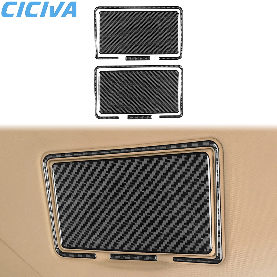 For Ford Focus 2012-2018 Carbon Fiber Makeup mirror set Inner Trim Car interior Accessories Stickers