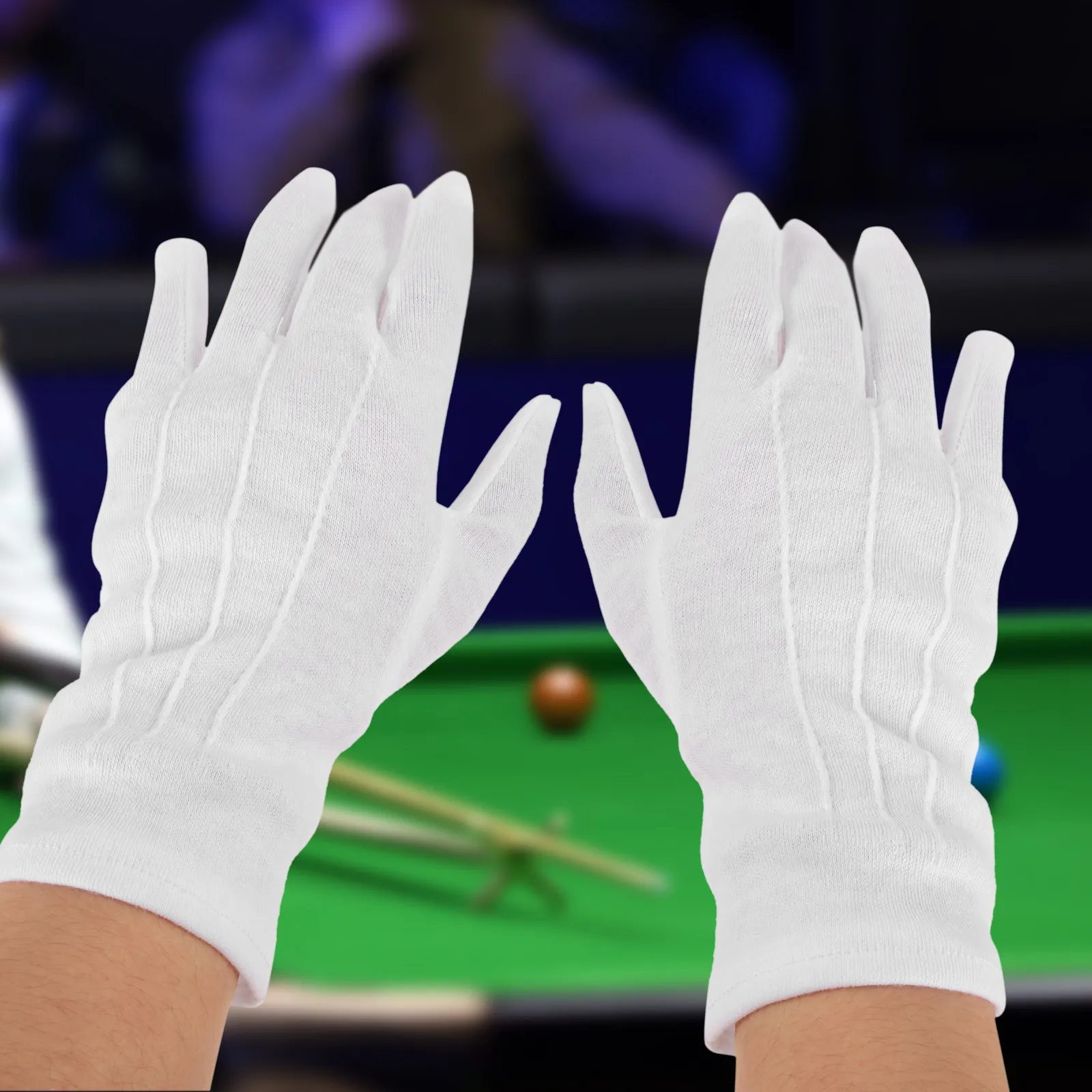 

Белые перчатки для судей, профессиональные, удобные, из дышащего материала, без кнопок, аксессуары для бильярда, настольных игр